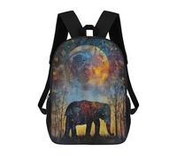 sinyumoney Mochila Infantil Impresa En 3D Celestial Elephant Mochila Escolar De Gran Capacidad Para Viajes Y Libros Para Niños De Primaria Y Secundaria 17inch