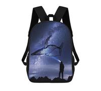 sinyumoney Mochila Infantil Impresa En 3D Celestial Whale Mochila Escolar De Gran Capacidad Para Viajes Y Libros Para Niños De Primaria Y Secundaria 17inch
