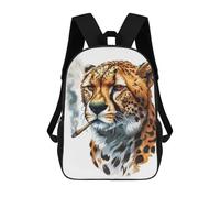 sinyumoney Mochila Infantil Impresa En 3D Cheetah Smoking Mochila Escolar De Gran Capacidad Para Viajes Y Libros Para Niños De Primaria Y Secundaria 17inch