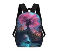 sinyumoney Mochila Infantil Impresa En 3D Cherry Tree Bridge Mochila Escolar De Gran Capacidad Para Viajes Y Libros Para Niños De Primaria Y Secundaria 17inch