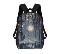 sinyumoney Mochila Infantil Impresa En 3D Christmas Eve Cat Mochilas De Día Mochila Para Libros Mochila De Moda Mochilas Informales Para Niños Y Niñas En Edad Escolar 17inch