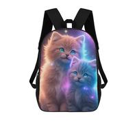 sinyumoney Mochila Infantil Impresa En 3D Colorful Cat Brothers Mochila Escolar Ligera De Viaje Mochila Escolar De Moda Para Niños Y Estudiantes 17inch