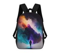 sinyumoney Mochila Infantil Impresa En 3D Colorful Clouds A Journey of Colors Mochila Escolar De Gran Capacidad Para Viajes Y Libros Para Niños De Primaria Y Secundaria 17inch