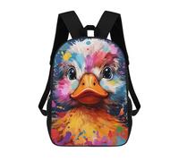 sinyumoney Mochila Infantil Impresa En 3D Colorful Duck Painting-1 Mochila Escolar Ligera De Viaje Mochila Escolar De Moda Para Niños Y Estudiantes 17inch