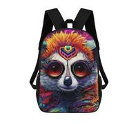 sinyumoney Mochila Infantil Impresa En 3D Colorful Fox with Goggles Mochila Escolar Ligera De Viaje Mochila Escolar De Moda Para Niños Y Estudiantes 17inch