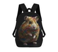 sinyumoney Mochila Infantil Impresa En 3D Colorful Hamster Mochila Escolar De Gran Capacidad Para Viajes Y Libros Para Niños De Primaria Y Secundaria 17inch