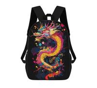 sinyumoney Mochila Infantil Impresa En 3D Colorful Japanese Dragon Art Mochila Escolar Ligera De Viaje Mochila Escolar De Moda Para Niños Y Estudiantes 17inch
