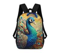 sinyumoney Mochila Infantil Impresa En 3D Colorful Peacock Artwork-13 Mochila Escolar Ligera De Viaje Mochila Escolar De Moda Para Niños Y Estudiantes 17inch
