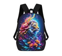 sinyumoney Mochila Infantil Impresa En 3D Colorful Tiger Artwork Mochila Escolar Ligera De Viaje Mochila Escolar De Moda Para Niños Y Estudiantes 17inch