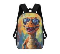 sinyumoney Mochila Infantil Impresa En 3D Cool Dinosaur Portrait Mochila Escolar De Gran Capacidad Para Viajes Y Libros Para Niños De Primaria Y Secundaria 17inch