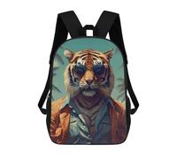 sinyumoney Mochila Infantil Impresa En 3D Cool Tiger Mochila Escolar De Gran Capacidad Para Viajes Y Libros Para Niños De Primaria Y Secundaria 17inch
