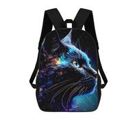 sinyumoney Mochila Infantil Impresa En 3D Cosmic Cat Portrait-13 Mochila Escolar De Gran Capacidad Para Viajes Y Libros Para Niños De Primaria Y Secundaria 17inch