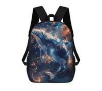 sinyumoney Mochila Infantil Impresa En 3D Cosmic Celestial Whale Mochila Escolar Ligera De Viaje Mochila Escolar De Moda Para Niños Y Estudiantes 17inch