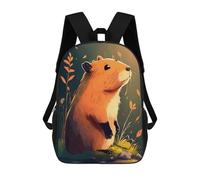 sinyumoney Mochila Infantil Impresa En 3D Cute Capybara Mochila Escolar De Gran Capacidad Para Viajes Y Libros Para Niños De Primaria Y Secundaria 17inch