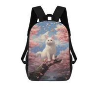 sinyumoney Mochila Infantil Impresa En 3D Cute Cat Fuji Mount Mochila Escolar Ligera De Viaje Mochila Escolar De Moda Para Niños Y Estudiantes 17inch