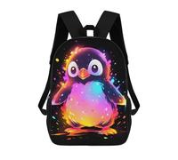 sinyumoney Mochila Infantil Impresa En 3D Cute Colorful Penguin Mochilas De Día Mochila Para Libros Mochila De Moda Mochilas Informales Para Niños Y Niñas En Edad Escolar 17inch