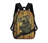 sinyumoney Mochila Infantil Impresa En 3D Cute Koala Mochila Escolar De Gran Capacidad Para Viajes Y Libros Para Niños De Primaria Y Secundaria 17inch