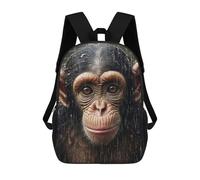 sinyumoney Mochila Infantil Impresa En 3D Cute Wet Chimpanzee Mochila Escolar Ligera De Viaje Mochila Escolar De Moda Para Niños Y Estudiantes 17inch