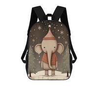 sinyumoney Mochila Infantil Impresa En 3D Cute Xmas Elephant Mochila Escolar Ligera De Viaje Mochila Escolar De Moda Para Niños Y Estudiantes 17inch