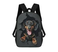 sinyumoney Mochila Infantil Impresa En 3D Dachshund Dog Mochila Escolar Ligera De Viaje Mochila Escolar De Moda Para Niños Y Estudiantes 17inch
