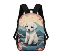 sinyumoney Mochila Infantil Impresa En 3D Dog Japanese Landscape Mochila Escolar De Gran Capacidad Para Viajes Y Libros Para Niños De Primaria Y Secundaria 17inch
