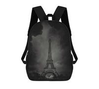 sinyumoney Mochila Infantil Impresa En 3D Eiffel Tower Mochilas De Día Mochila Para Libros Mochila De Moda Mochilas Informales Para Niños Y Niñas En Edad Escolar 17inch