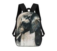 sinyumoney Mochila Infantil Impresa En 3D Elephant Grace Painting Mochila Escolar Ligera De Viaje Mochila Escolar De Moda Para Niños Y Estudiantes 17inch