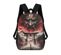 sinyumoney Mochila Infantil Impresa En 3D Evil Torii Gate Oni Mask Mochilas De Día Mochila Para Libros Mochila De Moda Mochilas Informales Para Niños Y Niñas En Edad Escolar 17inch