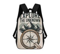 sinyumoney Mochila Infantil Impresa En 3D Explore The Unknown Compass Adventure Mochila Escolar De Gran Capacidad Para Viajes Y Libros Para Niños De Primaria Y Secundaria 17inch