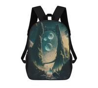 sinyumoney Mochila Infantil Impresa En 3D Fantasy Bridge to Another World Mochila Escolar De Gran Capacidad Para Viajes Y Libros Para Niños De Primaria Y Secundaria 17inch