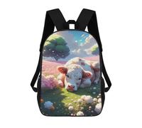 sinyumoney Mochila Infantil Impresa En 3D Fantasy Cotton Cow Cartoon Mochila Escolar Ligera De Viaje Mochila Escolar De Moda Para Niños Y Estudiantes 17inch
