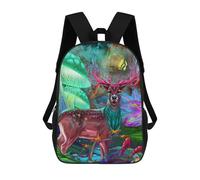 sinyumoney Mochila Infantil Impresa En 3D Fantasy Forest Deer Mochila Escolar De Gran Capacidad Para Viajes Y Libros Para Niños De Primaria Y Secundaria 17inch