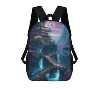 sinyumoney Mochila Infantil Impresa En 3D Fantasy Landscape 16 Mochilas De Día Mochila Para Libros Mochila De Moda Mochilas Informales Para Niños Y Niñas En Edad Escolar 17inch