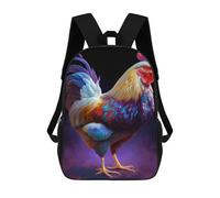 sinyumoney Mochila Infantil Impresa En 3D Farm Chicken Oil Paint Mochilas De Día Mochila Para Libros Mochila De Moda Mochilas Informales Para Niños Y Niñas En Edad Escolar 17inch