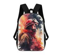 sinyumoney Mochila Infantil Impresa En 3D Firefighter Watercolors Mochila Escolar Ligera De Viaje Mochila Escolar De Moda Para Niños Y Estudiantes 17inch