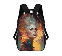 sinyumoney Mochila Infantil Impresa En 3D Flame of Passion Mochila Escolar De Gran Capacidad Para Viajes Y Libros Para Niños De Primaria Y Secundaria 17inch