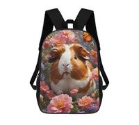 sinyumoney Mochila Infantil Impresa En 3D Floral Guinea Pig Paradise Mochila Escolar Ligera De Viaje Mochila Escolar De Moda Para Niños Y Estudiantes 17inch