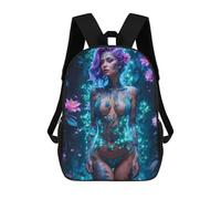 sinyumoney Mochila Infantil Impresa En 3D Flower Girl Mochila Escolar Ligera De Viaje Mochila Escolar De Moda Para Niños Y Estudiantes 17inch