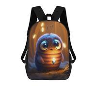 sinyumoney Mochila Infantil Impresa En 3D Fluffy Bee with Firefly Mochila Escolar De Gran Capacidad Para Viajes Y Libros Para Niños De Primaria Y Secundaria 17inch