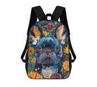 sinyumoney Mochila Infantil Impresa En 3D French Bulldog Mochila Escolar Ligera De Viaje Mochila Escolar De Moda Para Niños Y Estudiantes 17inch