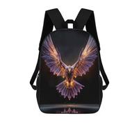 sinyumoney Mochila Infantil Impresa En 3D Geometric Eagle with Glowing Lines Mochilas De Día Mochila Para Libros Mochila De Moda Mochilas Informales Para Niños Y Niñas En Edad Escolar 17inch