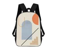 sinyumoney Mochila Infantil Impresa En 3D Geometric Shapes 08 Mochila Escolar De Gran Capacidad Para Viajes Y Libros Para Niños De Primaria Y Secundaria 17inch