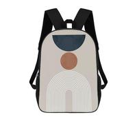 sinyumoney Mochila Infantil Impresa En 3D Geometric Shapes 9 Mochila Escolar De Gran Capacidad Para Viajes Y Libros Para Niños De Primaria Y Secundaria 17inch