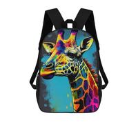 sinyumoney Mochila Infantil Impresa En 3D Giraffe Animal PopArt Mochilas De Día Mochila Para Libros Mochila De Moda Mochilas Informales Para Niños Y Niñas En Edad Escolar 17inch