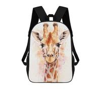 sinyumoney Mochila Infantil Impresa En 3D Giraffe Watercolor Mochila Escolar De Gran Capacidad Para Viajes Y Libros Para Niños De Primaria Y Secundaria 17inch