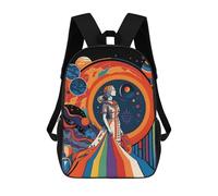 sinyumoney Mochila Infantil Impresa En 3D Girls in Space Mochilas De Día Mochila Para Libros Mochila De Moda Mochilas Informales Para Niños Y Niñas En Edad Escolar 17inch