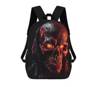 sinyumoney Mochila Infantil Impresa En 3D Glowing Red Skull Mask Mochila Escolar De Gran Capacidad Para Viajes Y Libros Para Niños De Primaria Y Secundaria 17inch