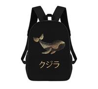 sinyumoney Mochila Infantil Impresa En 3D Gold Whale Japanese 6 Mochila Escolar De Gran Capacidad Para Viajes Y Libros Para Niños De Primaria Y Secundaria 17inch