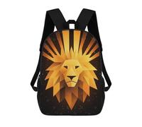 sinyumoney Mochila Infantil Impresa En 3D Golden Lion Vector Portrait with Radiant Rays Mochila Escolar De Gran Capacidad Para Viajes Y Libros Para Niños De Primaria Y Secundaria 17inch