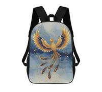 sinyumoney Mochila Infantil Impresa En 3D Golden Phoenix Rising Mochila Escolar De Gran Capacidad Para Viajes Y Libros Para Niños De Primaria Y Secundaria 17inch